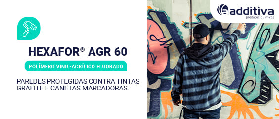 HEXAFOR® AGR 60 para paredes mais protegidas contra tintas grafite e canetas marcadoras